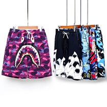 Holiday tide beach pants mens quick-drying loose size Swimming trunks hot spring seaside flat corner swimming trunks equipment