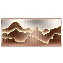 Stainless steel screen fake landscape courtyard background wall light luxury partition custom new Chinese metal grille hotel decoration