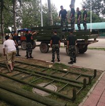 Simulator 400 m military Rock climbing high wall 400 m obstacle low pile net over wall troops obstacle large outdoor