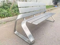 Creative park chair outdoor bench leisure strip bench garden courtyard stainless steel iron Wood public seat