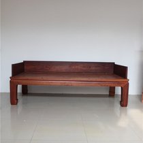 Ansiyuan Luo Han bed straight leg horseshoe leg Burmese flower pear big fruit red sandalwood single bed Ming sofa single bed