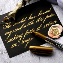 Gold silver paint pen black cardboard signature pen water marker pen signature pen fire paint seal color