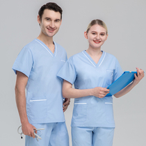 Womens summer thin quick-drying short-sleeved operating room surgical gown oral doctor overalls brush hand nurse uniform