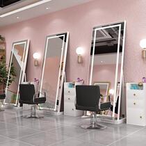Barber shop mirror Table lamp light beauty salon mirror Simple European hair salon special net red tide hair cut mirror