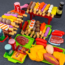 Childrens house mini kitchen hot pot toy simulation kitchenware barbecue cooking set boys and girls birthday gift