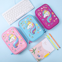 Stationery box Pencil box Primary school girl pencil bag large capacity net red creative multi-functional kindergarten children cute
