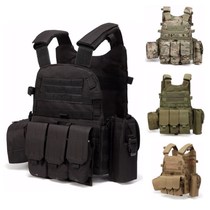 Outdoor multifunctional tactical vest vest lightweight breathable protective vest camouflage live CS equipment anti-stab suit