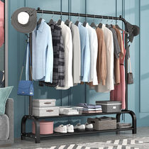 Clothes rack A rod rack Floor-to-ceiling simple clothes rack Household bedroom clothes rack folding balcony hanging clothes rack