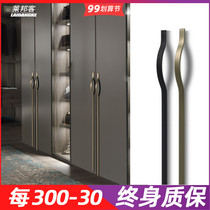 Laibang door handle modern simple light luxury way gold cabinet door handle wardrobe cabinet drawer minimalist black