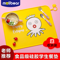  Childrens silicone placemat Waterproof and oil-proof foldable lunch mat Thermal insulation napkin mat First grade primary school student table mat