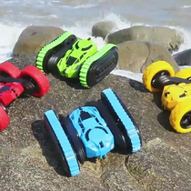 New stunt car two-in-one remote control car high speed stunt flip car charging tank crawler wheel childrens toy car