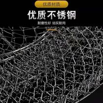 Steel wire fish protection hanging fish basket folding portable net pocket sea fishing oncogling fish stream Luia stainless steel metal fish protection