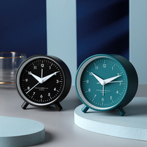 New Nordic metal alarm clock students use bedside clock children learning clock simple Silent desktop clock boy