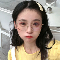Glasses frame myopia female Korean version of tide flat luminosity number anti-blue light fatigue anti-radiation makeup can protect the eyes big man