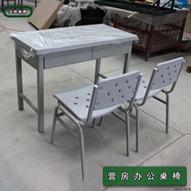 Army barracks meeting office desks and chairs soldier dormitory standard learning desks and chairs double pumping three pumping steel desks and chairs