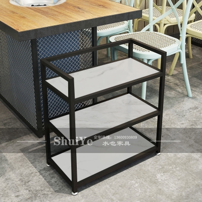 Light luxury simple hot pot restaurant with shelves commercial marble multi-storey restaurant skewers