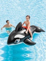 Water animal inflatable mount big sea turtle blue whale Black Whale floating row floating toy adult children swimming ring air cushion