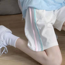 Pregnant womens shorts womens summer wear striped leggings thin wide-legged casual safety pants loose plus size hot pants