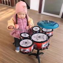 Drum set Children playing drum toys Beginner beating percussion musical instruments Large simulation jazz drum Intelligence development puzzle