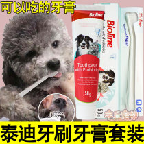 Teddy special pooch toothbrush toothpaste suit small dog to dental calculus except for a stingy tooth cleaning can be eaten