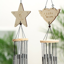  Wooden blessing words Wind chimes Metal multi-housekeeper home decoration pendant Creative graduation souvenirs for male and female students