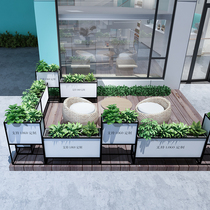 Simple combination flower box mobile custom flower bed outdoor wrought iron flower box flower trough outdoor municipal commercial street sales department