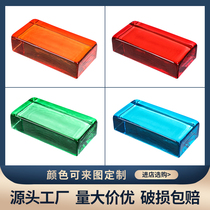 Pingdian color hot melt brick partition wall transparent glass brick bar KTV mall background wall brick Crystal brick partition