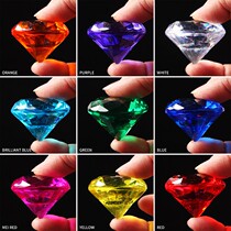 4cm large non-porous Diamond children have different colored gems toys Childs Play treasure hunt hidden props small gifts
