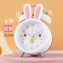 Bunny small alarm clock students special get up artifact children Girl cartoon mute luminous 2021 New Clock