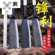 Deng Jiabe agricultural hackeret hand-forged outdoor hackeret old tree chopping knife bamboo knife 65 high manganese steel sickle