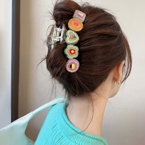 Candy flavor~girl jelly hair clamp after the head grab clamp to shark clip cute jacket hair card issuer