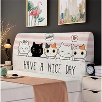 Nordic Wind Cloth Art Headboard Hood Full Bag Headboard Headboard Dust Cover Protection Headboard Backrest Cover