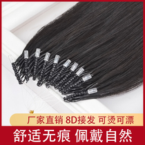 8D incognito hair extensions real hair pieces 6D feather hair extensions wigs female straight hair pieces invisible nano pick it up at home