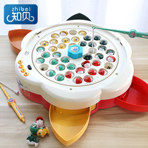 Zhibei childrens fishing toys electric magnetic baby puzzle early education one to two 3 years old and a half boys 4 Little Girls