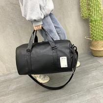 Travel bag fitness portable short-distance sports male large-capacity business trip female duffel bag dry and wet separation pu waterproof oblique single