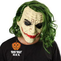 joker Dark Knight Heath Ledger Clown Soul Mask Headgear Horror cos Costume Set Halloween