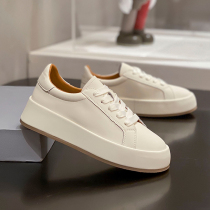 Goddess with sex 100 hitch ~ genuine leather small white shoes new thick bottom casual board shoes female inner heightening biscuit shoes