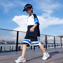 GNE Korea Boomer Boy Summer Clothing Sports Suit Summer 2022 New Cool Childrens Nets Red Fried Street Foreign Air