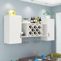 Wine cabinet wall hanging wine rack wall storage rack locker hanging cabinet household multifunctional red wine rack Living Room restaurant wine