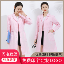 Doctors clothes white coat with long sleeves Nursing women Medical Beauty beauty salon Division Pharmacist High-end Big Code Physician Working Uniform