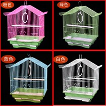Budgerigar bird cage Peony Xuanfeng large villa cage Wen bird Pearl bird small wrought iron metal pet bird cage