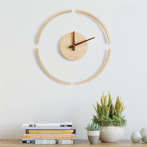  Simple living room table 2021 new modern clock wall clock living room punch-free European-style clock wall-mounted ins table
