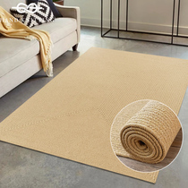Woven Cotton Living Room Carpet Tea Table Blanket Home Handmade Pure Color Minima Light Lavish Bedroom Bedside Blanket Sofa Cushion Custom