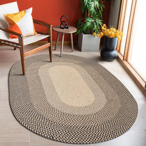Wool Oval Carpet Living Room Bedroom Tea Table Handwoven Bedside Blanket Superior Light Lavish Home Mat Customisation
