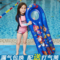 Floating board cartoon inflatable surfboard Wang Wang team Children floating drain water play toy Mount floating bed swimming ring spot