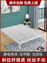 Nordic Wrought iron bed reinforced thickened 1 5-meter single bed Modern simple double iron bed 1 2m1 8-meter iron bed frame