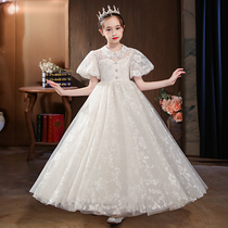 Girl dress 2021 new birthday princess dress children high-end Flower Girl Wedding girl piano performance autumn