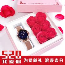 Green watch Valentines Day gift ladies watch fashion trend Gypsophila love romantic confession ice spirit