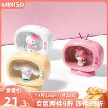 MINISO famous excellent quality Sanrio mini TV shape night light bedroom bedside sleeping girl lamp