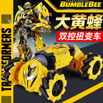 Oversized deformation remote control car gesture sensing childrens twist climbing car charging dynamic boy toy Bumblebee